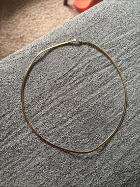 925 
1/15 14k 
Gold Herringbone Collar Necklace - Women Jewelry